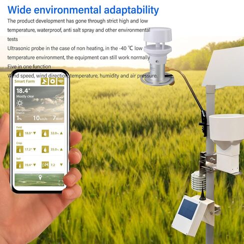 Weather Environment Sensor Efficient Filtering Algorithm RS485 Signal Micro Weather Sensor for Agricultural Meteorology ABS Material in Saudi Arabia