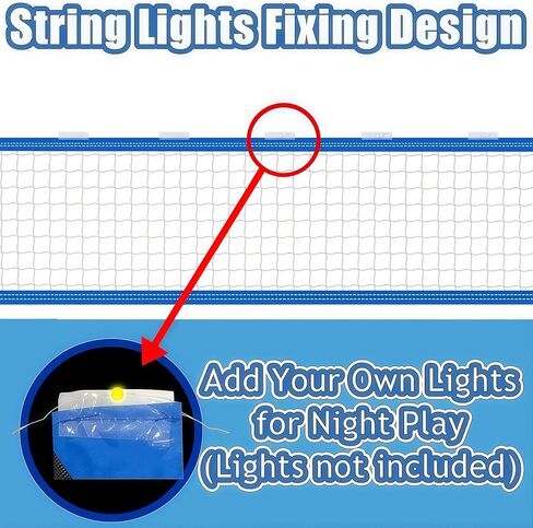 ترقية استبدال شبكة الكرة الطائرة لحمام السباحة، طول قابل للتعديل 15-31 قدمًا شبكة كرة طائرة محمولة لحمامات السباحة الداخلية وحمامات السباحة فوق الأرض، شبكة بولي إيثيلين شديدة التحمل لشاطئ حمام السباحة في الفناء الخلفي (الشبكة فقط) in Kuwait