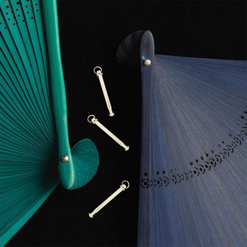 10 Sets Folding Fan Replacement Rivets with Rings 3mm X 28mm Metal Fan Assembly Nails Hardware Accessories in Saudi Arabia