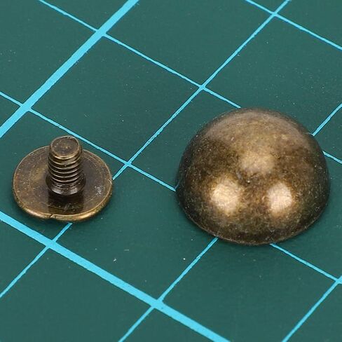 Julihai مسامير الفطر ذات اللون البرونزي ذات عمر خدمة طويل، ترصيع على شكل قبة للملابس والأحذية والأمتعة 30 مجموعة من سبيكة 12 مم in Saudi Arabia