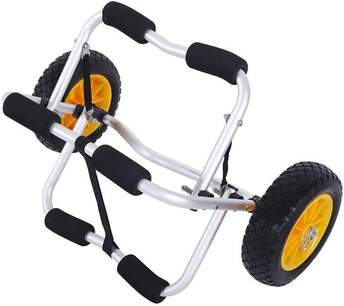 Kayak Cart Dolly Wheels Trolley - Beach Tire Transport for Canoes, Boats, Sit-On-Tops - Scupper Carts, Wagon Hauler - Kayaking Essential in Saudi Arabia