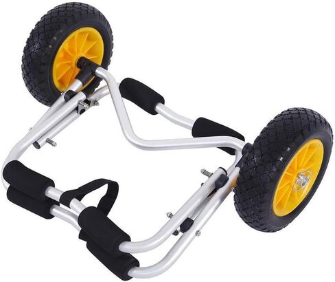 Kayak Cart Dolly Wheels Trolley - Beach Tire Transport for Canoes, Boats, Sit-On-Tops - Scupper Carts, Wagon Hauler - Kayaking Essential in Saudi Arabia