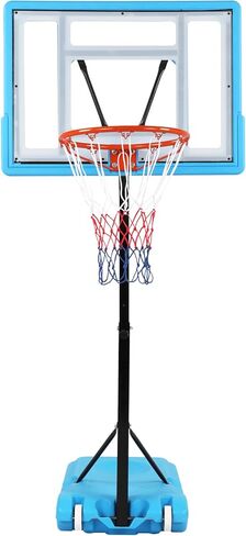 Pool Basketball Hoop - Portable Poolside Basketball Goal for Inground Swimming Pools - Adjustable Height Basketball 115-135cm Blue in Saudi Arabia