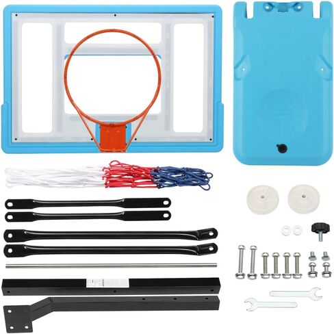Pool Basketball Hoop - Portable Poolside Basketball Goal for Inground Swimming Pools - Adjustable Height Basketball 115-135cm Blue in Saudi Arabia