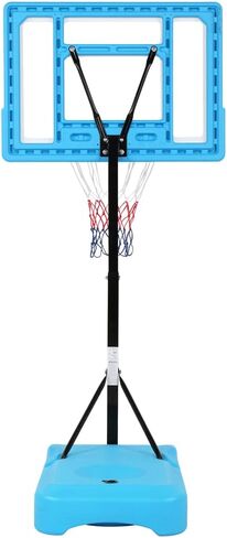 Pool Basketball Hoop - Portable Poolside Basketball Goal for Inground Swimming Pools - Adjustable Height Basketball 115-135cm Blue in Saudi Arabia