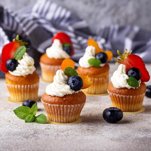 ألواح كيك صغيرة مستديرة 120 قطعة، أطباق حلويات من الورق المقوى مقاس 3.15 بوصة للاستعمال مرة واحدة، قاعدة كب كيك بلاتوس بارا ميني فلان موس لعرض الخبز، الزفاف وأعياد الميلاد in Kuwait