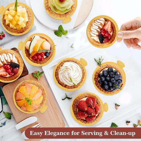ألواح كيك صغيرة مستديرة 120 قطعة، أطباق حلويات من الورق المقوى مقاس 3.15 بوصة للاستعمال مرة واحدة، قاعدة كب كيك بلاتوس بارا ميني فلان موس لعرض الخبز، الزفاف وأعياد الميلاد in Kuwait