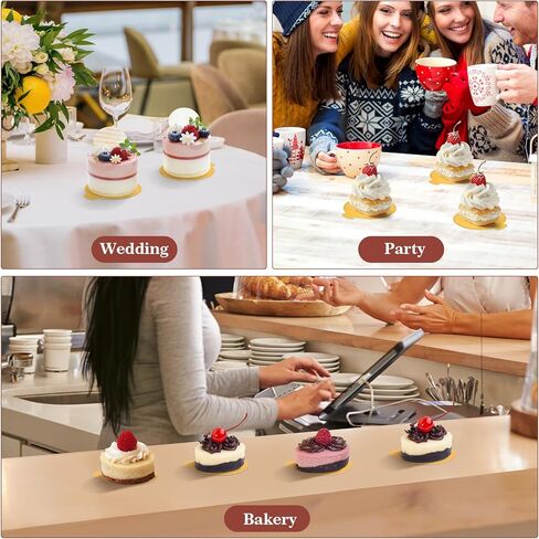 ألواح كيك صغيرة مستديرة 120 قطعة، أطباق حلويات من الورق المقوى مقاس 3.15 بوصة للاستعمال مرة واحدة، قاعدة كب كيك بلاتوس بارا ميني فلان موس لعرض الخبز، الزفاف وأعياد الميلاد in Kuwait