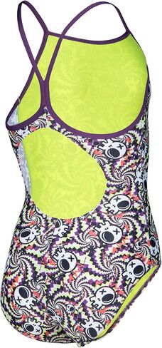 Arena Girls' Arena Girls’ Performance Fun Skulls Lightdrop Back Athletic One Piece Pool Swimsuit in Saudi Arabia