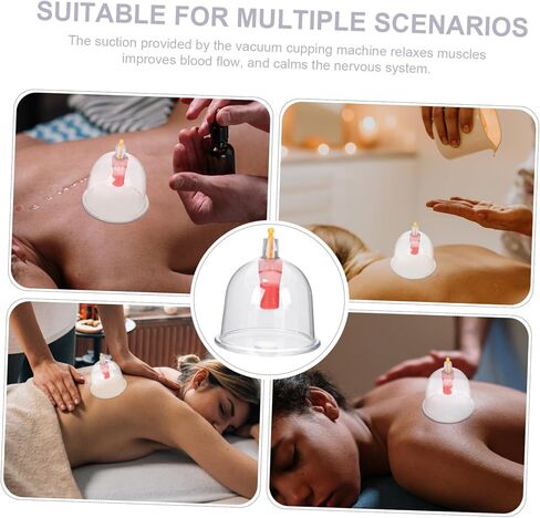 SAFIGLE الحجامة مدلك الوجه الحجامة مجموعة فراغ آلة العلاج أداة الجمال كوب تدليك المنزل in Saudi Arabia