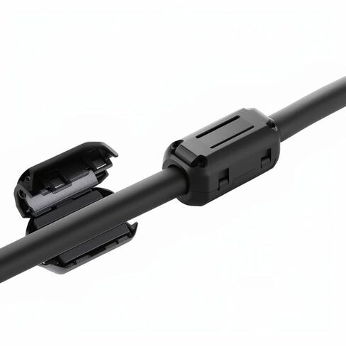 10 قطع 9 مم من مشبك فلتر الضوضاء من الفريت، خرزات الفريت مثبتة على مانع EMI RFI لكابلات الطاقة السميكة، HDMI، المحورية، AV، CCTV ومعدات الصوت - خنق حلقة مضادة للتداخل in Kuwait