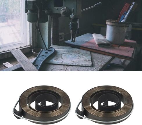 Drill Press Feed Return Coil Spring Assembly 0.8x10x53mm Spring Steel for Power Tools and Workshop Replacement, 2 Pack in Kuwait