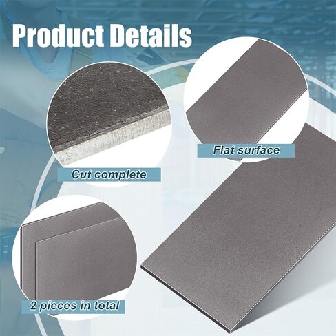 Hicarer 2 Pcs 6 x 1/4 x 12 Inch Steel Flat Bar Metal Stock Hot Rolled Steel Plate Solid Plain Metal Flat Bar Stock in Saudi Arabia
