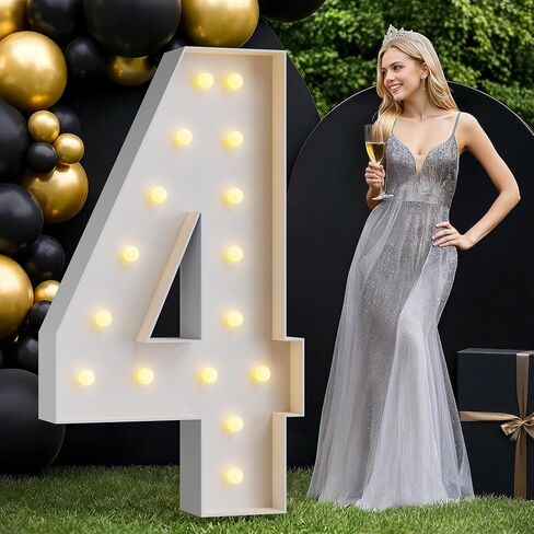 5FT Giant Light Up Numbers5, Marquee Numbers for 15th 50th Birthday Decor Party, Large Light up Numbers, Pre-Cut Foam Board Kit (DIY), Mosaic Numbers Kits in Kuwait