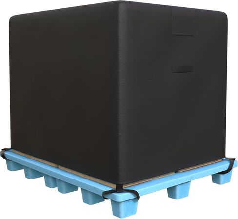 غطاء منصة نقالة مقاوم للماء، غطاء منصة نقالة بسحاب شديد التحمل 420D ليناسب المنصات حتى 48 بوصة × 42 بوصة × 48 بوصة مقاومة للماء والبقع والغبار وأغطية منصات الشحن مع حماية من الأشعة فوق البنفسجية باللون الأسود in Kuwait