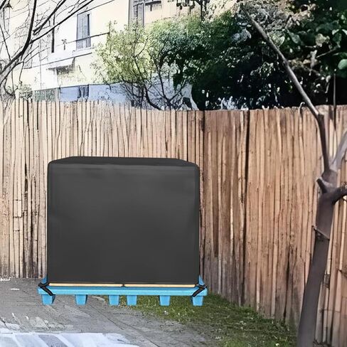 غطاء منصة نقالة مقاوم للماء، غطاء منصة نقالة بسحاب شديد التحمل 420D ليناسب المنصات حتى 48 بوصة × 42 بوصة × 48 بوصة مقاومة للماء والبقع والغبار وأغطية منصات الشحن مع حماية من الأشعة فوق البنفسجية باللون الأسود in Kuwait