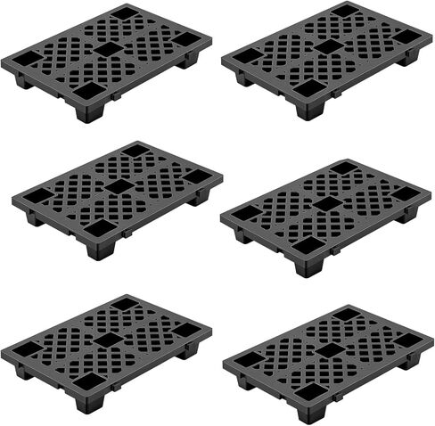 8 قطع من المنصات البلاستيكية المتشابكة، 23.6 بوصة × 15.7 بوصة × 3.9 بوصة، وسادات مقاومة للماء شديدة التحمل مع شبكة قابلة للتنفس، منصة خفيفة الوزن قابلة للتكديس للطابق السفلي، المرآب، ورشة عمل، مطعم، سوبر ماركت، أسود in Kuwait