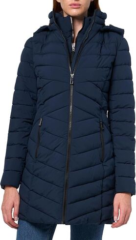 Nautica Women's Stretch Puffer Jacket –winter Coat With Interior Bib, Hood & Reinforced Nylon Lining in Saudi Arabia