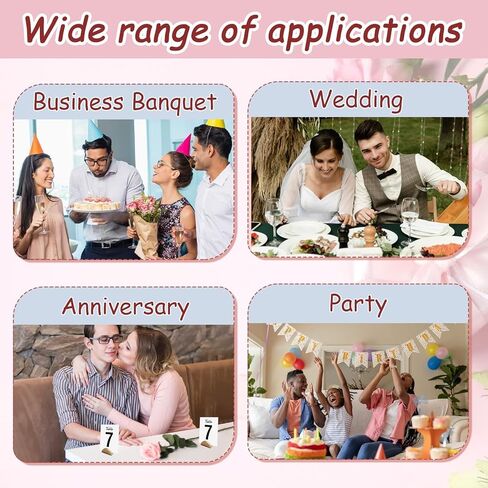 24pcs Gold Metal Table Number Holders, Heavy Duty Semicircular Place Card Stands, Modern Slotted Sign Base for Wedding Reception, Small Photo Display, Name Tags, Restaurant Menus & Party Decorations in Kuwait