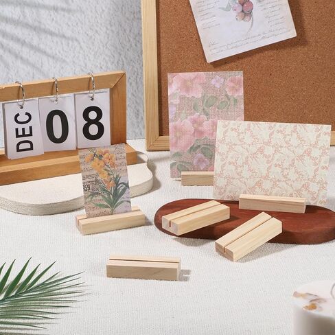 6Pcs Wood Table Number Stands, Wood Place Card Holders, Picture & Name Card Holders for Acrylic Signs, Table/Wedding/Ceremony/Home/Party/Decoration Holders in Saudi Arabia