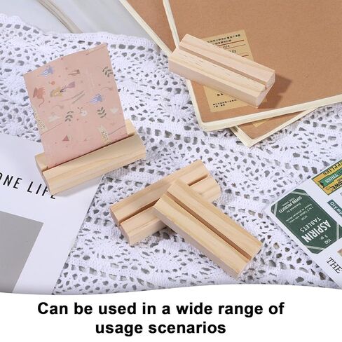 6Pcs Wood Table Number Stands, Wood Place Card Holders, Picture & Name Card Holders for Acrylic Signs, Table/Wedding/Ceremony/Home/Party/Decoration Holders in Saudi Arabia