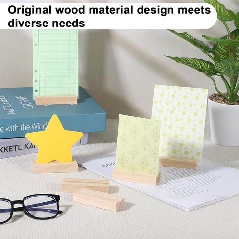 6Pcs Wood Table Number Stands, Wood Place Card Holders, Picture & Name Card Holders for Acrylic Signs, Table/Wedding/Ceremony/Home/Party/Decoration Holders in Saudi Arabia