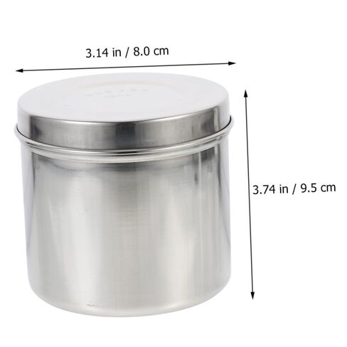 304 Stainless Steel Ointment Jar Iodine-Resistant Cotton Balls Holder Gauze Container Thickened 8cm Unguent Vessel for Medical and First Aid Use in Saudi Arabia