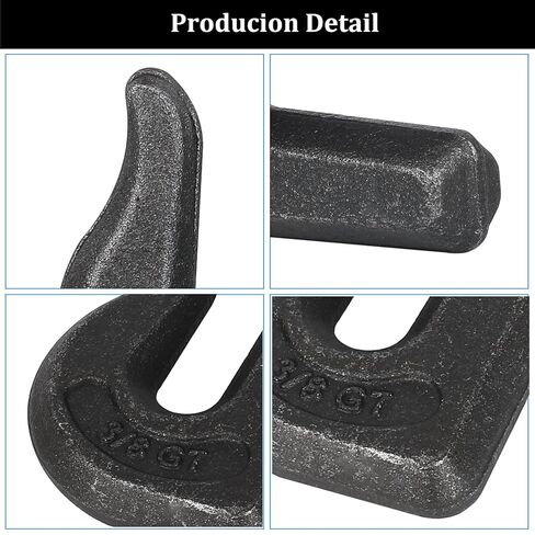Heavy Duty Durable Weld On Grab Hooks 3/8 inch 6PCS Clevis Grab Hook, G70 Tractor Bucket Hooks Great for Car, Truck, Tractors, Loader Bucket Forklift Trailer in Saudi Arabia