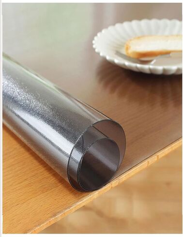 28x18 Inch Clear Table Cover Protector Duty Desk Top Cover Heavy Tablecloth,No Plastic Smell Black 2mm PVC Plastic Desk Mat Pad for Coffee Tables,Writing Desks,Dining Room in Saudi Arabia