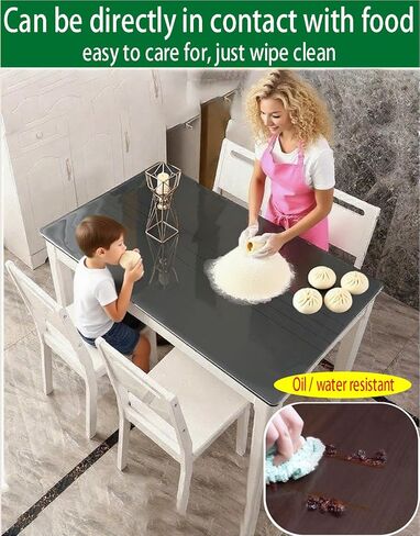 28x18 Inch Clear Table Cover Protector Duty Desk Top Cover Heavy Tablecloth,No Plastic Smell Black 2mm PVC Plastic Desk Mat Pad for Coffee Tables,Writing Desks,Dining Room in Saudi Arabia