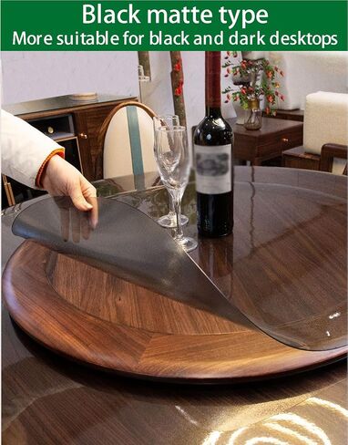 28x18 Inch Clear Table Cover Protector Duty Desk Top Cover Heavy Tablecloth,No Plastic Smell Black 2mm PVC Plastic Desk Mat Pad for Coffee Tables,Writing Desks,Dining Room in Saudi Arabia