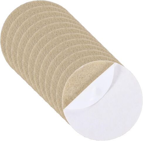uxcell 12Pcs Lamp Base Felt, 4 Inch Dia 2mm Thick Adhesive Round Soft Felt Furniture Pads, Non-Slip Anti-Scratch Backed for Reading Light Table Lamp DIY Craft, Coffee in Saudi Arabia