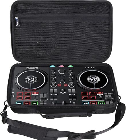 حافظة لجهاز Numark Mix II/Hercules DJ Controller Inpulse 200 / Hercules DJControl Mix Ultra DJ Controller - حقيبة تنظيم تخزين متينة واقية أثناء السفر (أسود) in Saudi Arabia