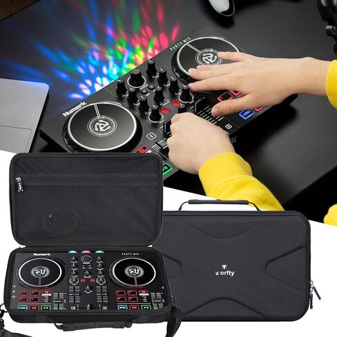 حافظة لجهاز Numark Mix II/Hercules DJ Controller Inpulse 200 / Hercules DJControl Mix Ultra DJ Controller - حقيبة تنظيم تخزين متينة واقية أثناء السفر (أسود) in Saudi Arabia