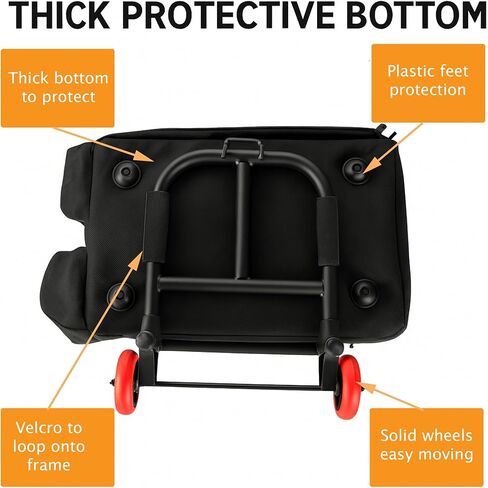 حقيبة كابل DJ متدحرجة مع قاعدة مبطنة صلبة وفواصل قابلة للفصل - حقيبة سفر بعجلات لمعدات وإكسسوارات DJ in Kuwait