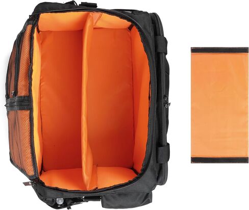 حقيبة كابل DJ متدحرجة مع قاعدة مبطنة صلبة وفواصل قابلة للفصل - حقيبة سفر بعجلات لمعدات وإكسسوارات DJ in Kuwait