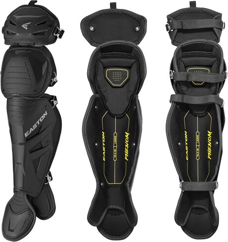 Easton | Phenom Series Catcher’s Leg Guards | NOCSAE Certified | Adult, Intermediate, Youth Sizes | Multiple Colors in Saudi Arabia