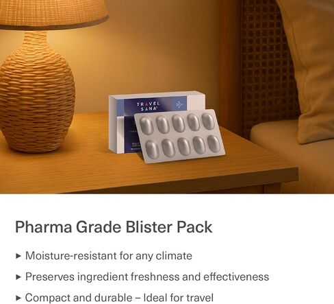 مساعد النوم ودعم اضطراب الرحلات الجوية الطويلة أثناء السفر | مستخلص جذور الناردين، الميلاتونين 5 ملغ والمغنيسيوم | ملحق النوم الطبيعي للبالغين | أساسيات السفر | النوم جيدا | 30 كبسولة نباتية in Kuwait