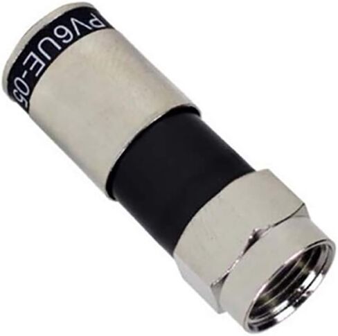 Perfect Vision PV6UE-05 'Ridgeloc' Universal Fit RG6 Coax Cable Compression Connectors, Bag of 50 in Kuwait