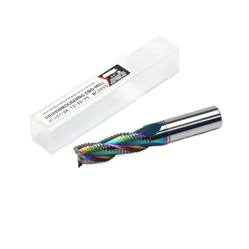 1 x Roughing End Mill Solid Carbide CNC Machining 3 Flutes 4 Teeth for Metal Steel Iron Aluminium MDF Acrylic Wood Copper Plastic (4F-BK2055, 10xD10x50x150) in Saudi Arabia