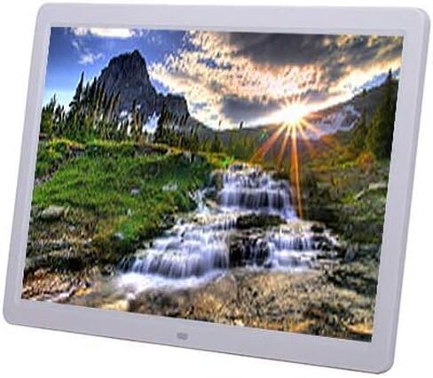 15 Inch Multi Function Electronic Album Wall Hanging Advertising Machine 1280 × 800 Resolution Black and White Photo Frame Slide Show Timing Switch Music Video ( in Saudi Arabia