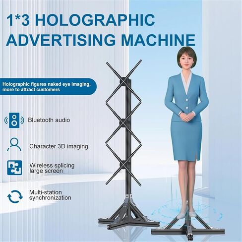 Advertise 3D Hologram Fan, Hologram Projector Advertising Display, Led Holographic Fan Realistic Display Mobile Screen Projection for Shopping Malls Bar Hotel in Saudi Arabia