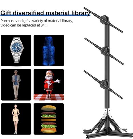 Advertise 3D Hologram Fan,1X4 LED Hologram Projector Advertising Machine Display Animation Video Projector,50CM 2-Fan Blades in Saudi Arabia