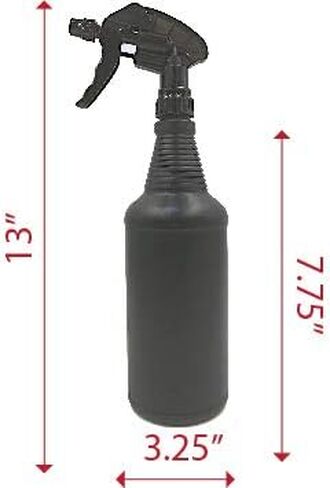32 oz Opaque Black Spray Bottles – UV Light Blocking, Chemical Resistant, Leak-Resistant Trigger – Large Refillable Sprayer for Hydrogen Peroxide, Cleaning, Plants, Car Detailing & Janitorial Use in Saudi Arabia