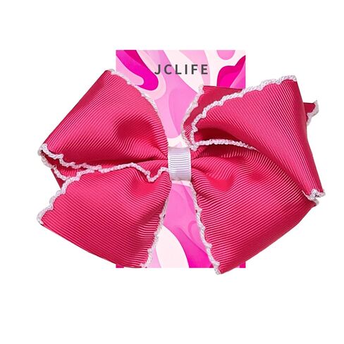 5 بوصة Grosgrain Ribbon Bow Hair Clip for Baby Girls ، Fligator Clips Hair Barrettes ، Moonstitch Edge Hair أقواس للأطفال الصغار (أبيض + أزرق فاتح) in Saudi Arabia