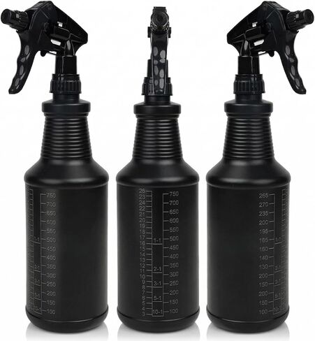3-Pack Black Spray Bottles 34oz Opaque Heavy Duty Sprayer with Adjustable Nozzle, Leak-resistant Dark Spray Bottle for Cleaning, Garden, Plants, Hair, Pets in Kuwait