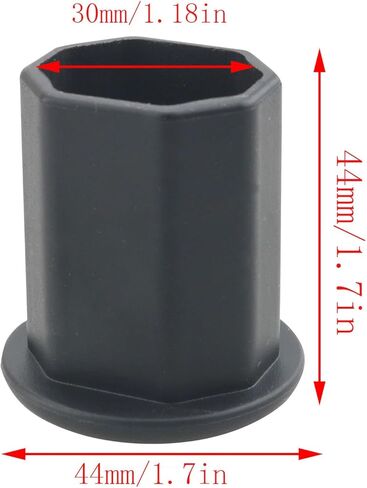 غطاء نهاية بلاستيكي مضلع من CHENJIN لاكروس واقي نهاية عصا لاكروس 1.7 × 1.7 × 1.18 بوصة غطاء خلفي لاصق لاكروس واقي أسود in Kuwait