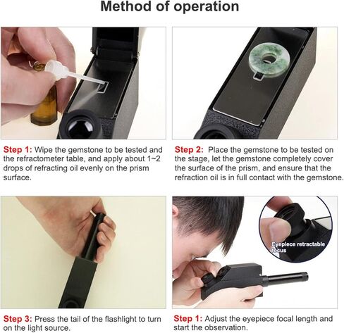 جهاز اختبار الأحجار الكريمة، جهاز اختبار الأحجار الكريمة لجميع الأحجار، مقياس انكسار الأحجار الكريمة، مجموعة أدوات سريعة لتحديد الهوية بدقة عالية in Kuwait