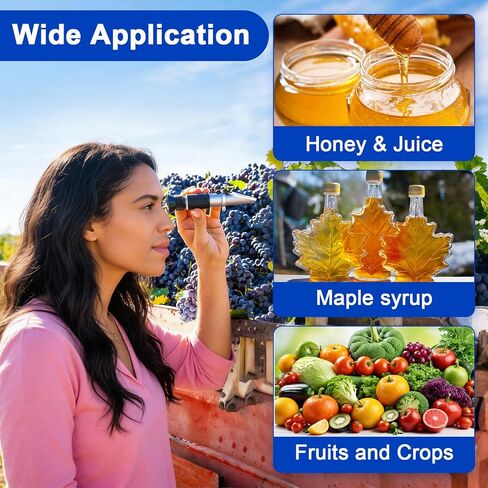 0–90% Brix Refractometer with ATC, High-Accuracy Ultra-Wide Range Sugar Tester, Pre-Calibrated & Ready to Use, Universal Optical Meter for Honey, Syrup, Molasses, Juice and Beverages in Saudi Arabia