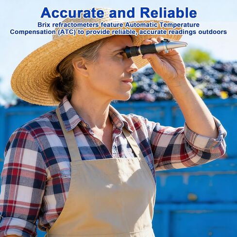 0–90% Brix Refractometer with ATC, High-Accuracy Ultra-Wide Range Sugar Tester, Pre-Calibrated & Ready to Use, Universal Optical Meter for Honey, Syrup, Molasses, Juice and Beverages in Saudi Arabia